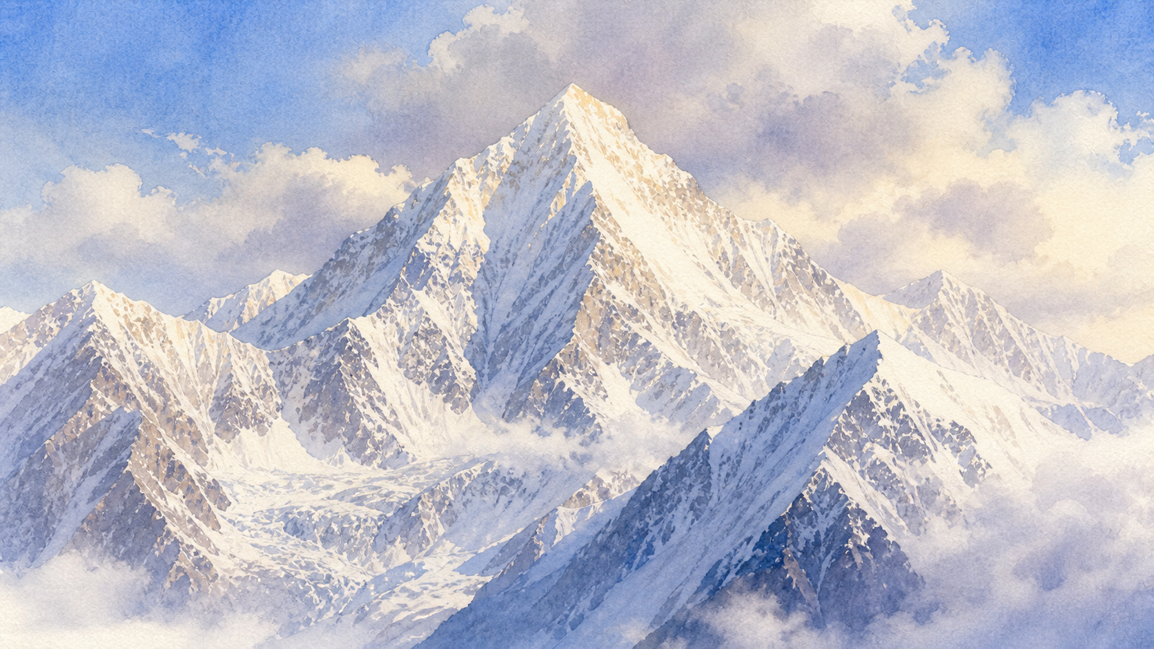 安静而巨大的喜马拉雅雪山。