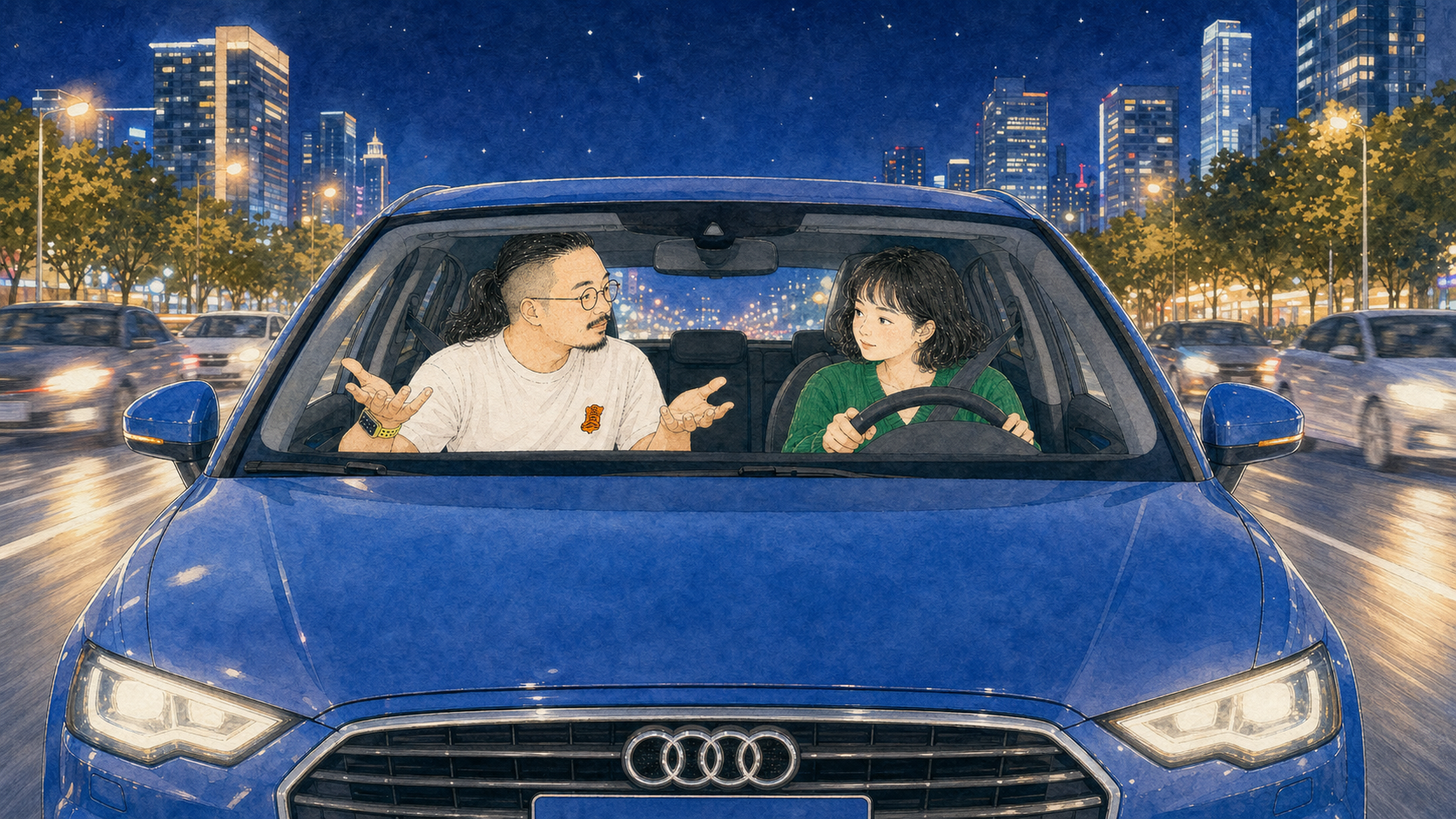 车内,闹钟摊着手讲得很有道理,沈红无奈又好笑。