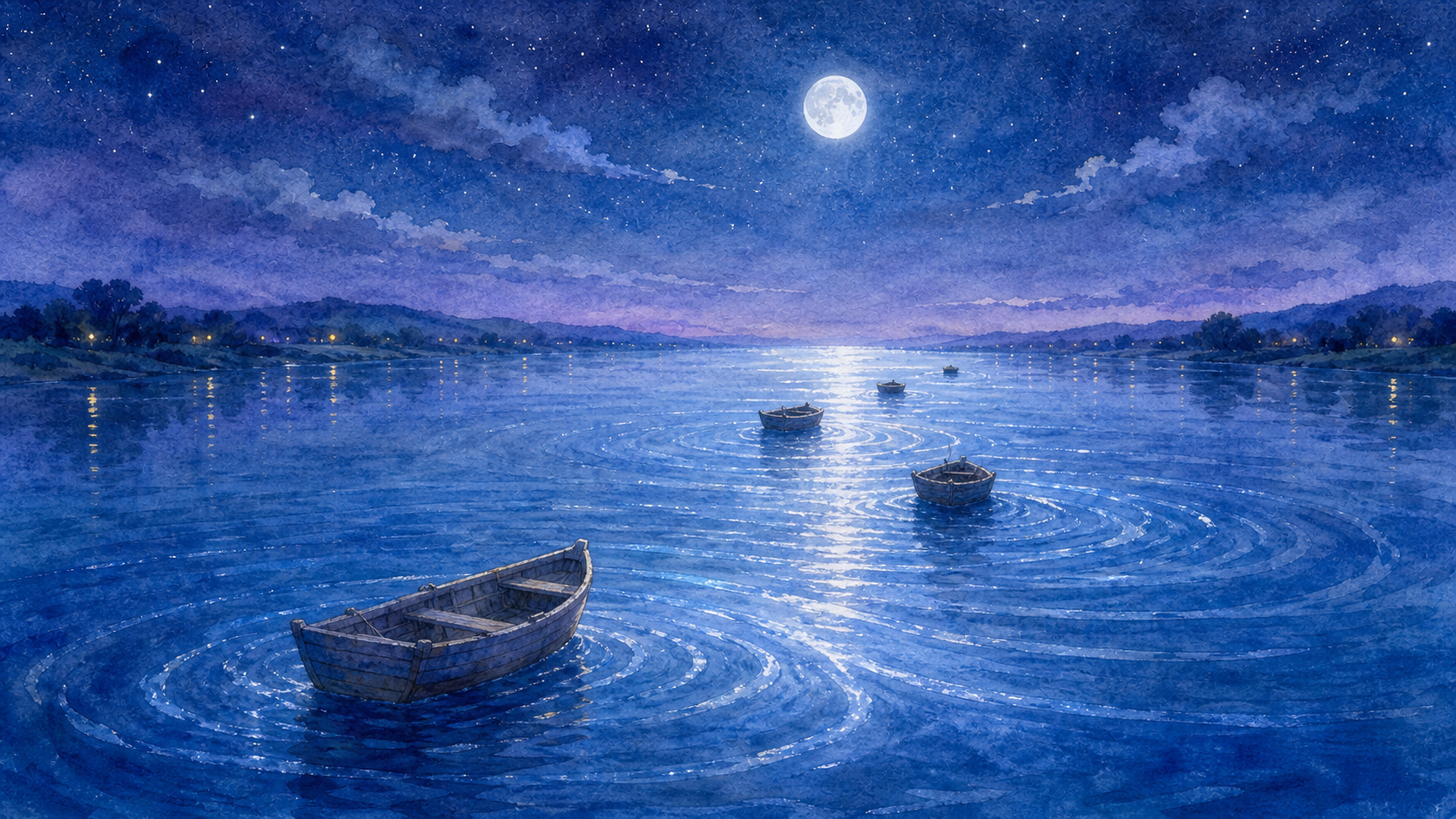 梦境里的大河在夜色中流淌,河上漂着去往呼和浩特的破船。